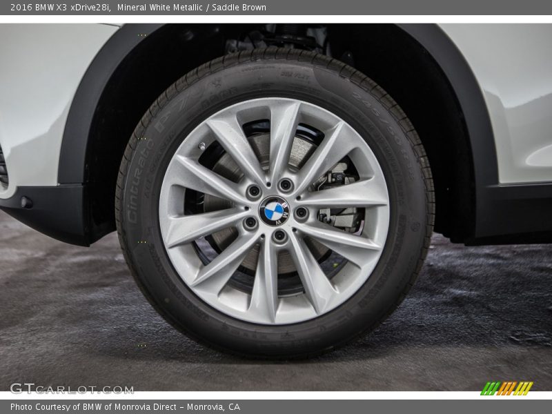 Mineral White Metallic / Saddle Brown 2016 BMW X3 xDrive28i