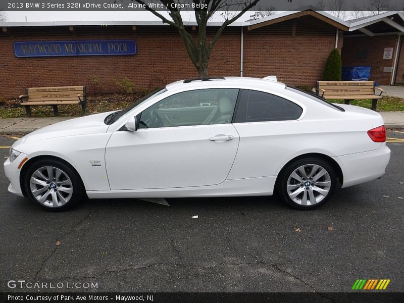 Alpine White / Cream Beige 2013 BMW 3 Series 328i xDrive Coupe