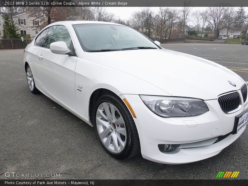 Alpine White / Cream Beige 2013 BMW 3 Series 328i xDrive Coupe