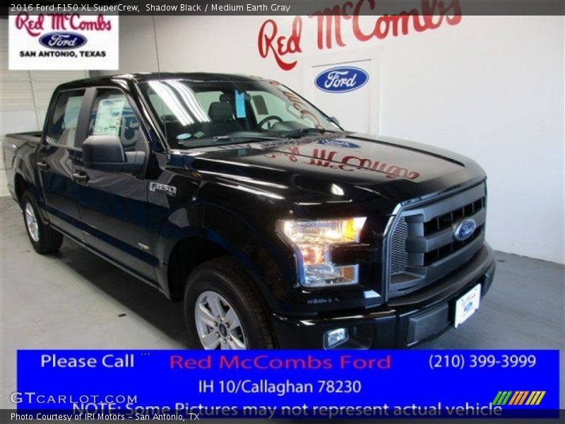 Shadow Black / Medium Earth Gray 2016 Ford F150 XL SuperCrew