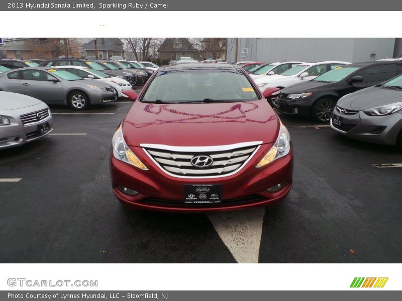 Sparkling Ruby / Camel 2013 Hyundai Sonata Limited