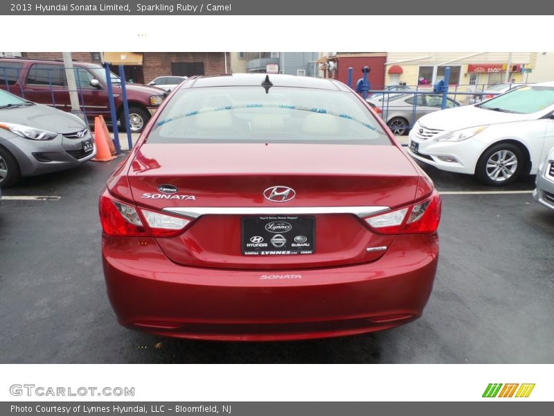 Sparkling Ruby / Camel 2013 Hyundai Sonata Limited