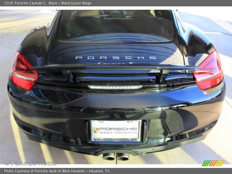 Black / Black/Luxor Beige 2015 Porsche Cayman S