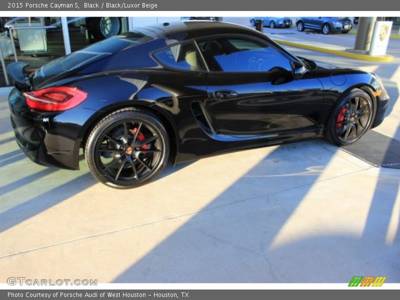 Black / Black/Luxor Beige 2015 Porsche Cayman S