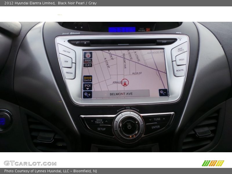 Black Noir Pearl / Gray 2012 Hyundai Elantra Limited