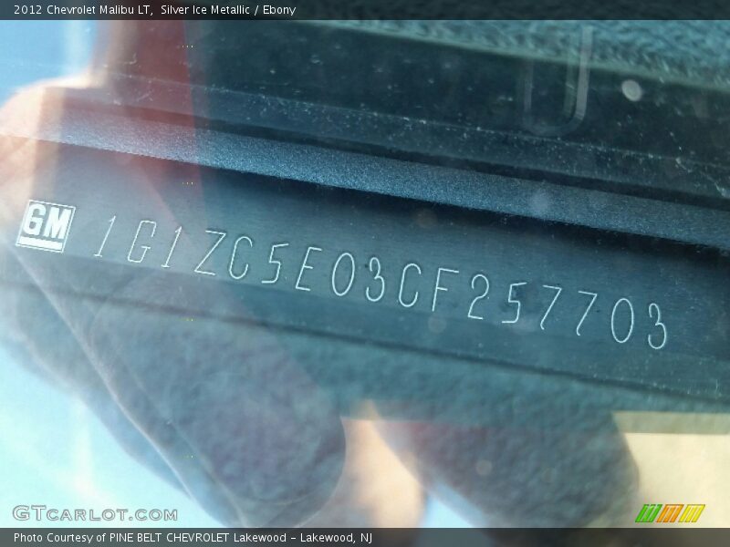 Silver Ice Metallic / Ebony 2012 Chevrolet Malibu LT