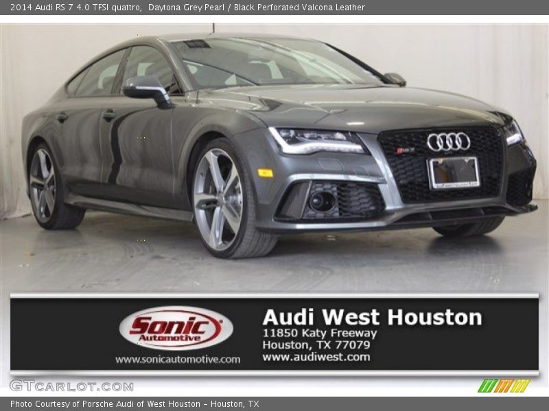 Daytona Grey Pearl / Black Perforated Valcona Leather 2014 Audi RS 7 4.0 TFSI quattro
