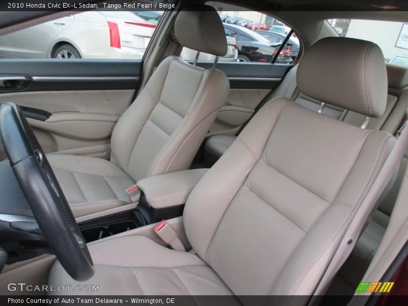 Tango Red Pearl / Beige 2010 Honda Civic EX-L Sedan