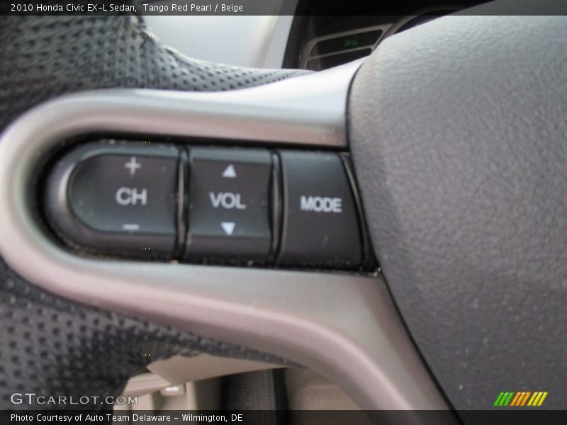 Tango Red Pearl / Beige 2010 Honda Civic EX-L Sedan