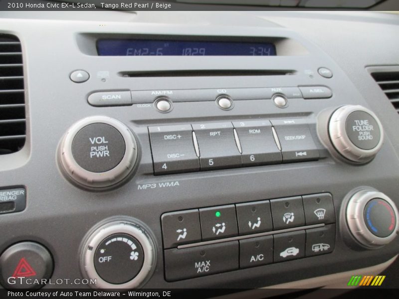 Tango Red Pearl / Beige 2010 Honda Civic EX-L Sedan