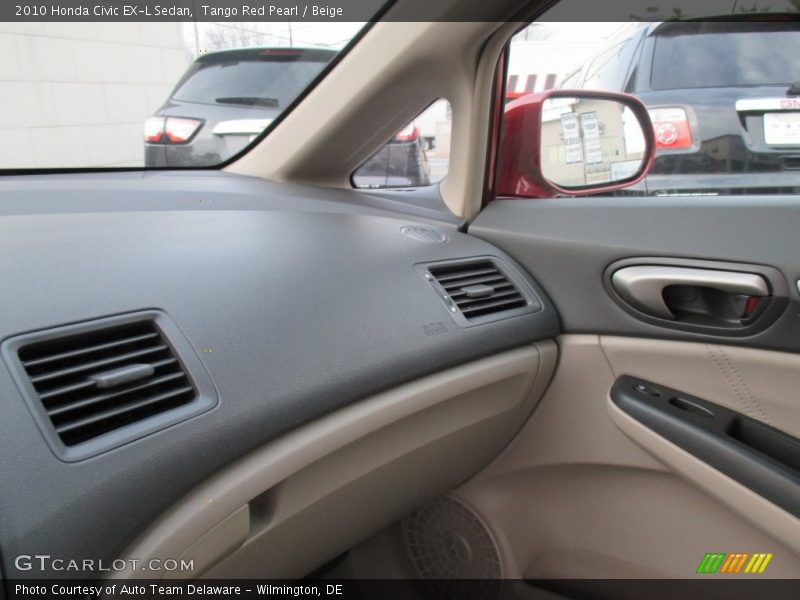 Tango Red Pearl / Beige 2010 Honda Civic EX-L Sedan