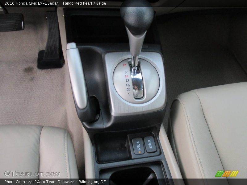 Tango Red Pearl / Beige 2010 Honda Civic EX-L Sedan