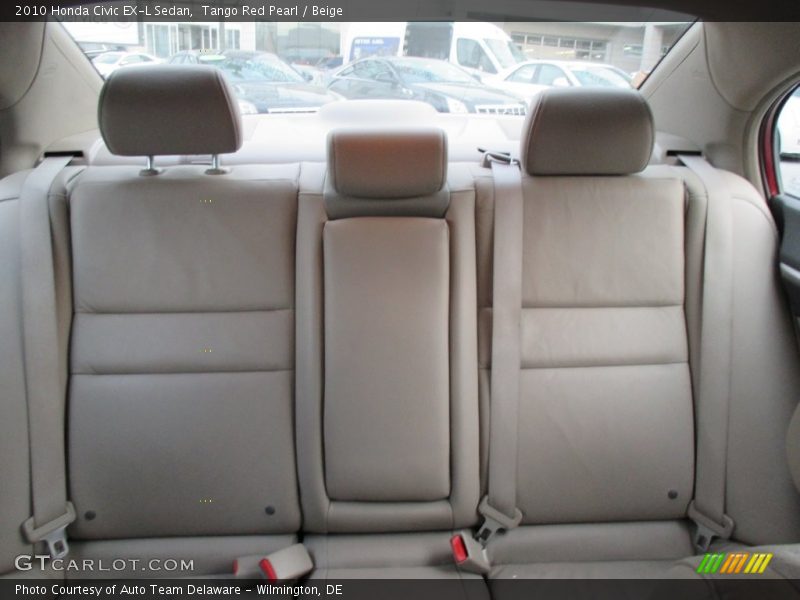 Tango Red Pearl / Beige 2010 Honda Civic EX-L Sedan