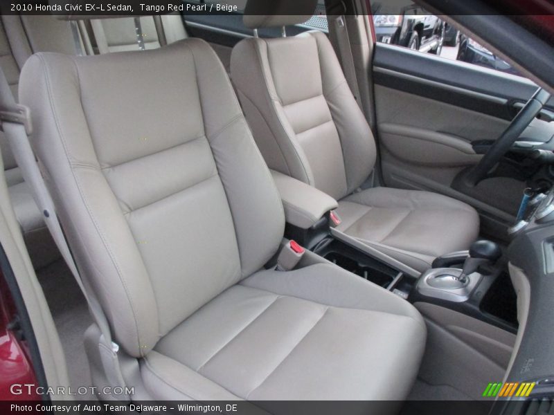 Tango Red Pearl / Beige 2010 Honda Civic EX-L Sedan