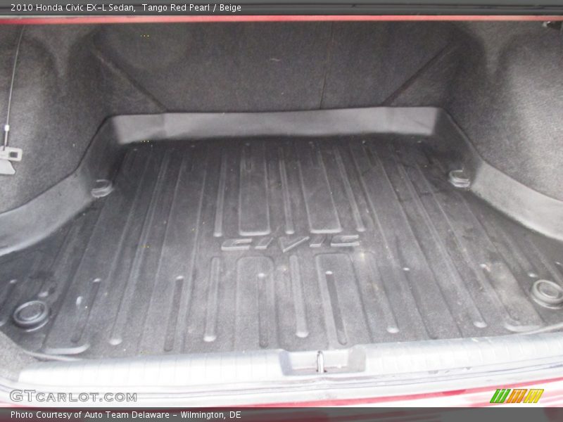 Tango Red Pearl / Beige 2010 Honda Civic EX-L Sedan
