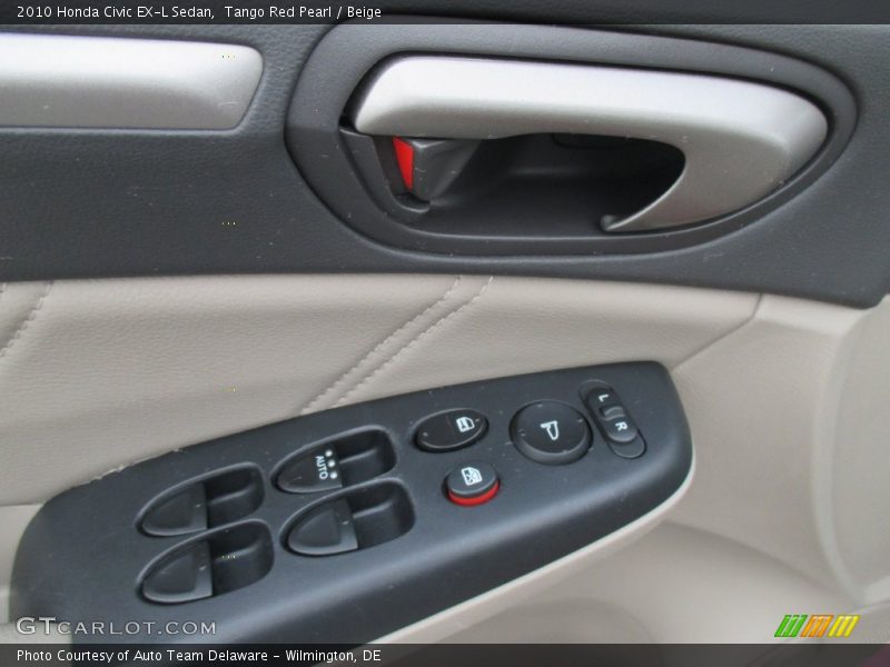 Tango Red Pearl / Beige 2010 Honda Civic EX-L Sedan