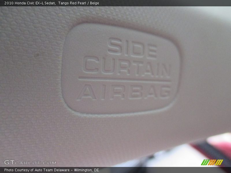 Tango Red Pearl / Beige 2010 Honda Civic EX-L Sedan