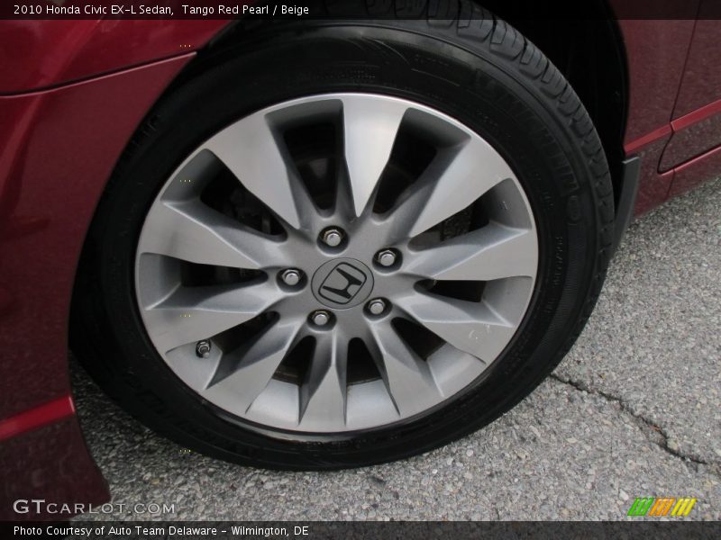Tango Red Pearl / Beige 2010 Honda Civic EX-L Sedan