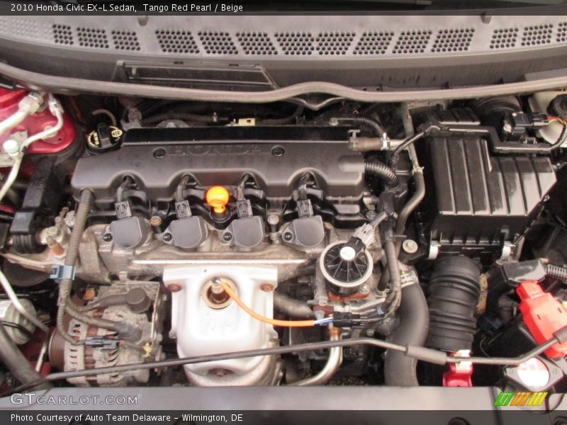 Tango Red Pearl / Beige 2010 Honda Civic EX-L Sedan