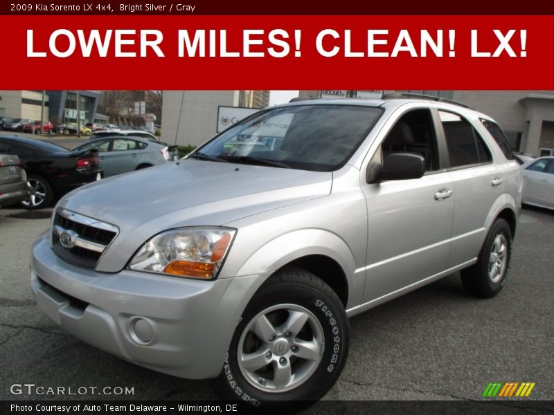 Bright Silver / Gray 2009 Kia Sorento LX 4x4