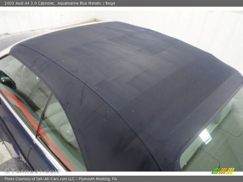 Aquamarine Blue Metallic / Beige 2003 Audi A4 3.0 Cabriolet