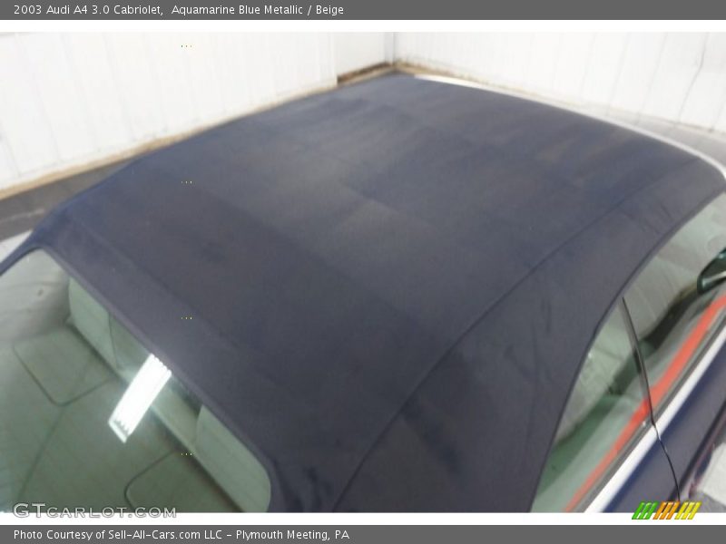 Aquamarine Blue Metallic / Beige 2003 Audi A4 3.0 Cabriolet