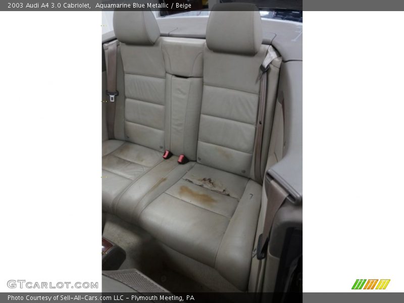 Aquamarine Blue Metallic / Beige 2003 Audi A4 3.0 Cabriolet