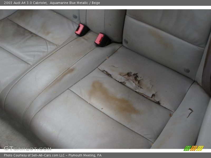 Aquamarine Blue Metallic / Beige 2003 Audi A4 3.0 Cabriolet