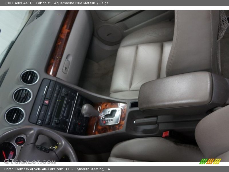 Aquamarine Blue Metallic / Beige 2003 Audi A4 3.0 Cabriolet