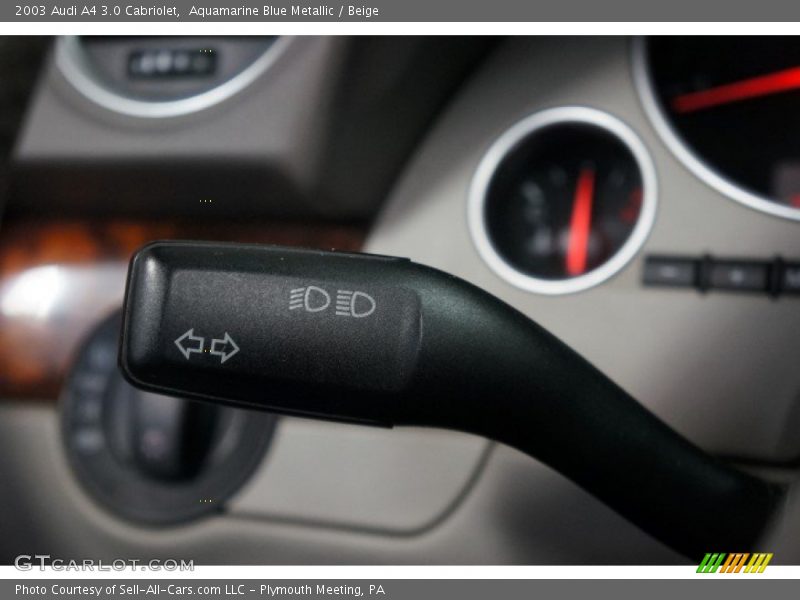 Aquamarine Blue Metallic / Beige 2003 Audi A4 3.0 Cabriolet