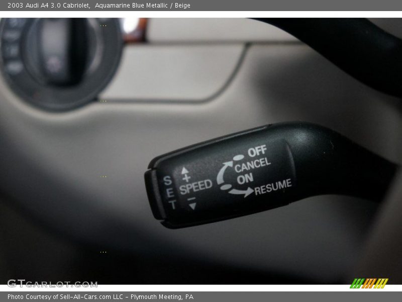 Aquamarine Blue Metallic / Beige 2003 Audi A4 3.0 Cabriolet