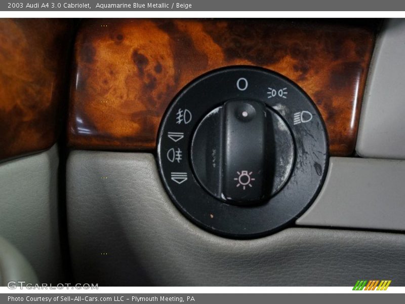 Aquamarine Blue Metallic / Beige 2003 Audi A4 3.0 Cabriolet