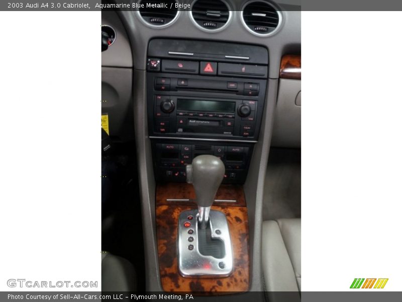 Aquamarine Blue Metallic / Beige 2003 Audi A4 3.0 Cabriolet
