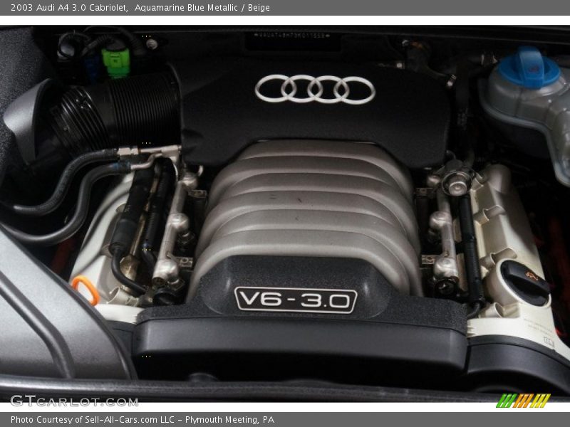 Aquamarine Blue Metallic / Beige 2003 Audi A4 3.0 Cabriolet