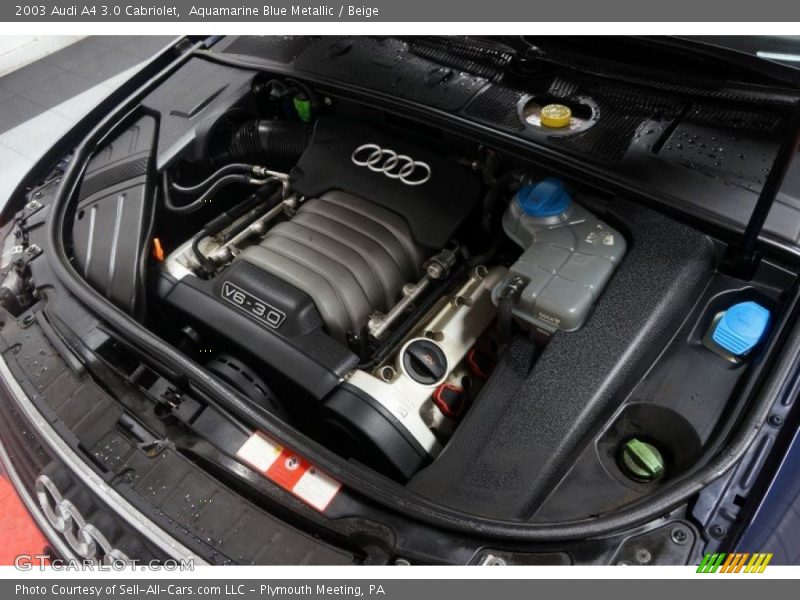 Aquamarine Blue Metallic / Beige 2003 Audi A4 3.0 Cabriolet