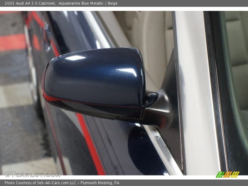 Aquamarine Blue Metallic / Beige 2003 Audi A4 3.0 Cabriolet