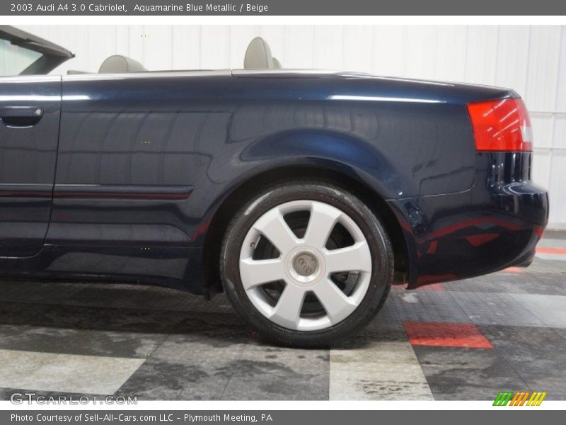 Aquamarine Blue Metallic / Beige 2003 Audi A4 3.0 Cabriolet