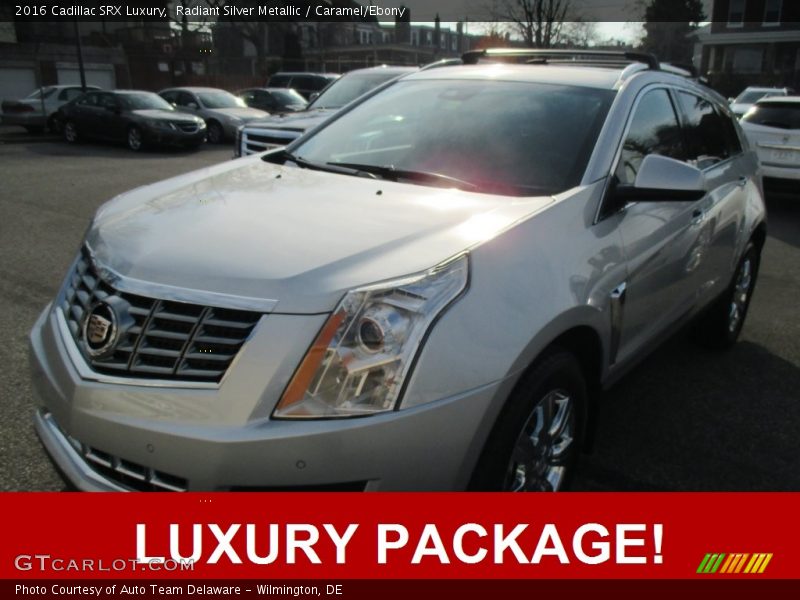 Radiant Silver Metallic / Caramel/Ebony 2016 Cadillac SRX Luxury