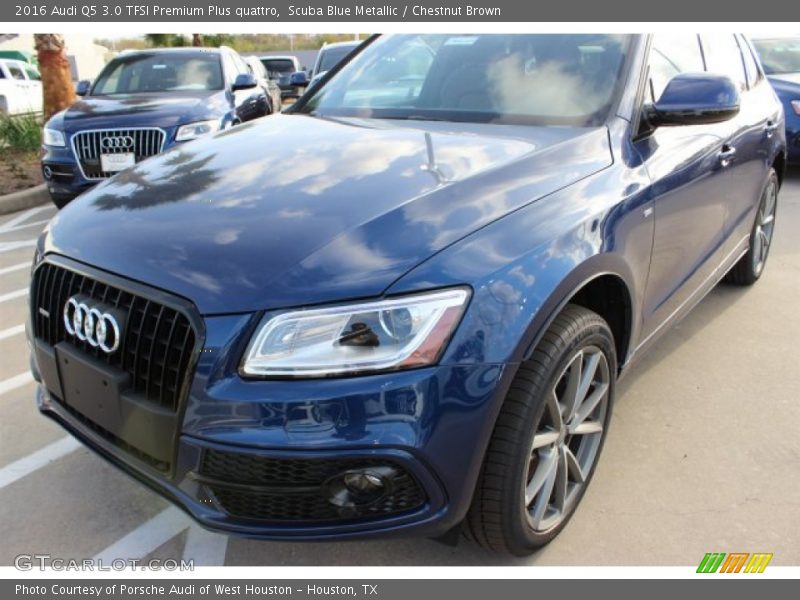 Scuba Blue Metallic / Chestnut Brown 2016 Audi Q5 3.0 TFSI Premium Plus quattro