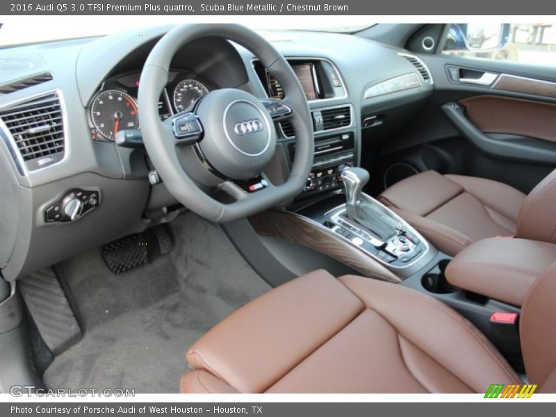 Scuba Blue Metallic / Chestnut Brown 2016 Audi Q5 3.0 TFSI Premium Plus quattro
