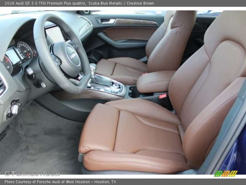 Scuba Blue Metallic / Chestnut Brown 2016 Audi Q5 3.0 TFSI Premium Plus quattro