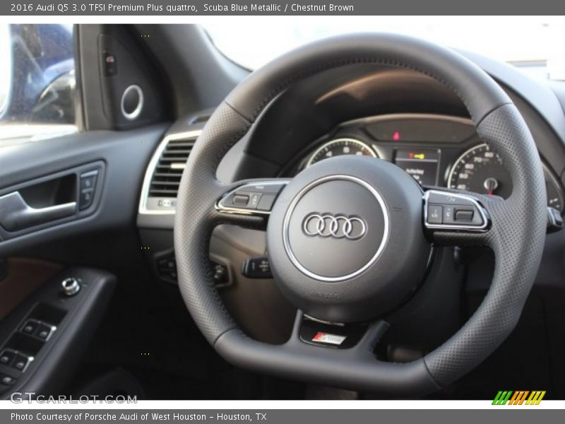 Scuba Blue Metallic / Chestnut Brown 2016 Audi Q5 3.0 TFSI Premium Plus quattro