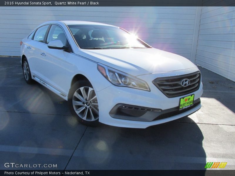 Quartz White Pearl / Black 2016 Hyundai Sonata Sport