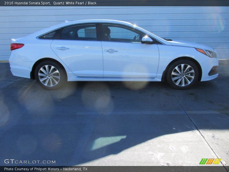 Quartz White Pearl / Black 2016 Hyundai Sonata Sport
