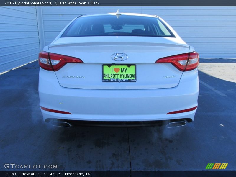 Quartz White Pearl / Black 2016 Hyundai Sonata Sport