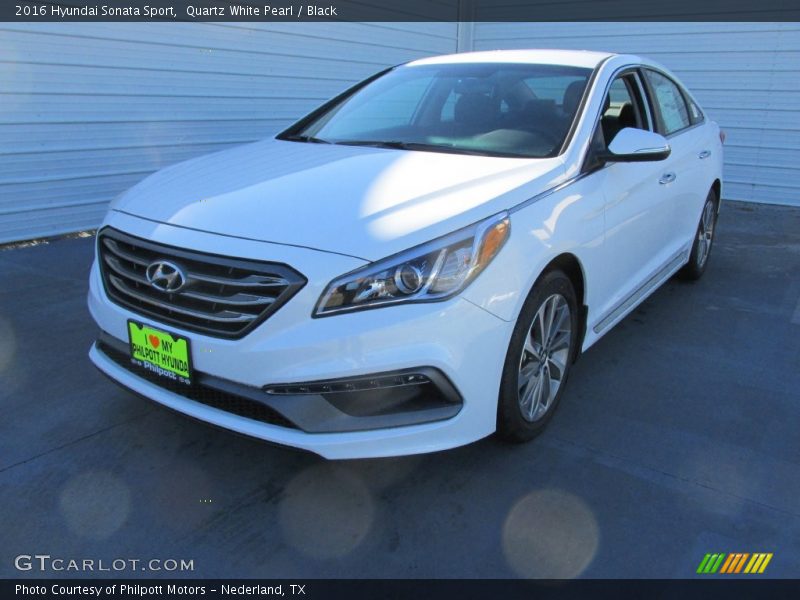Quartz White Pearl / Black 2016 Hyundai Sonata Sport