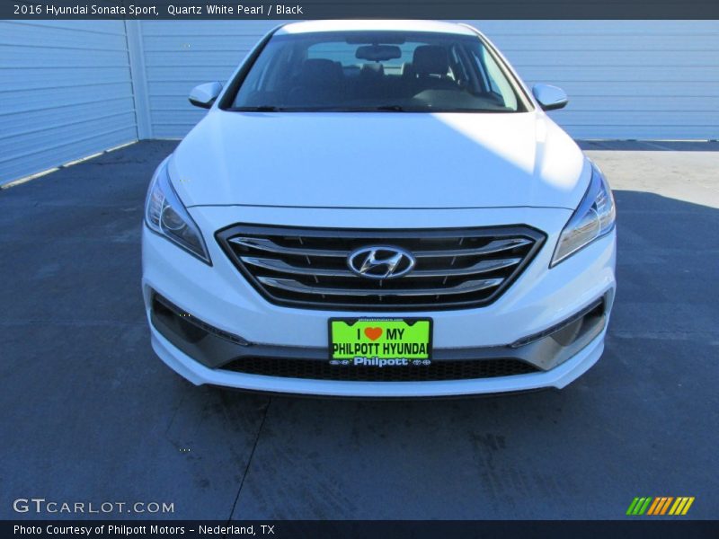 Quartz White Pearl / Black 2016 Hyundai Sonata Sport