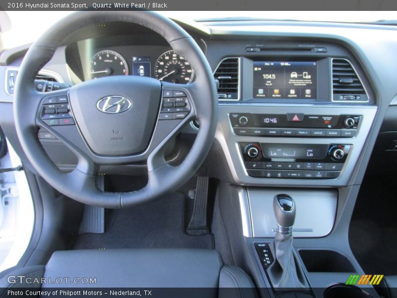 Quartz White Pearl / Black 2016 Hyundai Sonata Sport