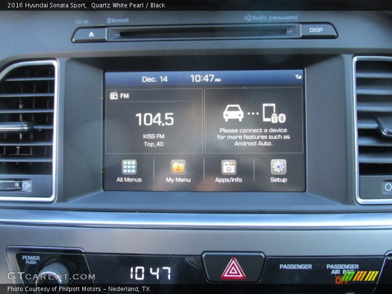 Quartz White Pearl / Black 2016 Hyundai Sonata Sport