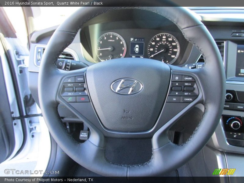 Quartz White Pearl / Black 2016 Hyundai Sonata Sport